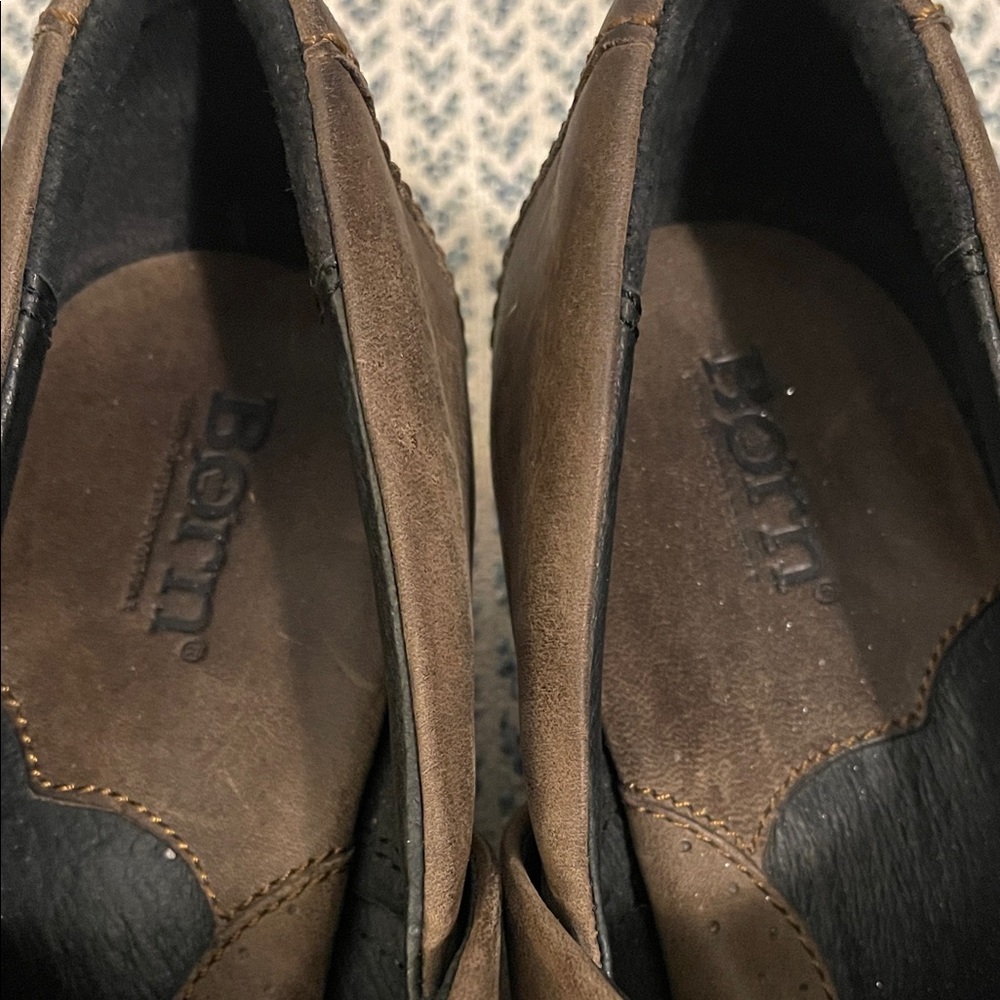 Born Brown leather Slip-On Ankle Booties - Picture 3 of 6